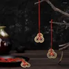 Decorative Figurines Chinese Fortune Coins Feng Shui I-Ching Traditional With Red String For Wealth And Success202x