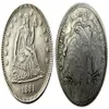 Monete americane 1891 P O S Seduto Liberty Quater Dollar Argento placcato Copia artigianale Moneta Ornamenti in ottone Accessori per la decorazione della casa 310y