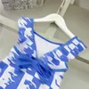 Luxury kids one-pieces Swimsuit Designer girls swimwear Size 80-150 CM Letter logo printing child Beach Bikinis Children Swimwears 24Mar