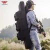 Sacs 36 "42" 46 pouces Molle transportant assaut militaire extérieur tactique Airsoft Double étui à fusil souple Double sac de pistolet pour la chasse en plein air