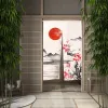 Curtains Japanese Ink Painting Mount Fuji Door Curtain Kitchen Room Door Curtain Partition Curtain Drape Entrance Hanging HalfCurtain