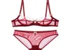 Florales Dessous-BH-Set, sexy Spitzen-BHs, Höschen, dünne, transparente Damenunterwäsche, Versuchung, Gaze, Schwamm, junges Mädchen, BH-Set56218489730226