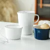 Ferramentas de medição copo esmaltado de porcelana japonesa com alça de escala doméstica resistente ao calor ferramenta de cozinha para café chá