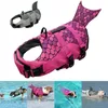 Zeemeermin Kostuum Haai Reddingsvest Voor Kleine Grote Hond Zomer Vest Badmode Reflecterende Huisdier Kleding Zwemvest LJ200923293B