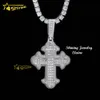 Designer di gioielli Ciondolo hip hop personalizzato vvs in argento sterling con moissanite, pendenti con croce di gioielli con diamanti ghiacciatiHipHop
