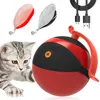 Автоматический подвижный шарик с перьями, котенок, интерактивные умные электрические игрушки-тизеры, USB перезаряжаемые игрушки для охотничьих упражнений 240309
