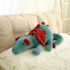 Coussin furry mal diabolique dinosaure peluche jouet décoratif oreiller pour canapé couché volant ptérosaur peluches dos coussin cadeaux d'anniversaire