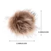 BERETS 2 PCS IMITATION RACCOON FUR BALL HOOPEARRINGS GIRLS CHARM DECOR HAT人工装飾ぬい