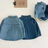 Kledingsets Koreaans lentepak voor kinderen Jongens denim shirt met lange mouwen Jassen Broek Tweedelige babymeisjes Herfstjeans Topbroek