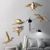 European Creative Resin Wall Hanging 3D Seagull Bird Ornament Wall Sticker Living Room TV Background Decoration Animal Pendant272N