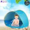 Toy Tents UPF 50+ Baby beach tent Waterproof Sun Shelter UV-protecting Sunshelter with Pool Kid Outdoor Camping Sunshade Beach sunshelter L240313