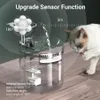 Cat Bowls Feeders 2L Automatisk vattenfontän med kranar Dog Dispenser Transparent filter Drinker Pet Sensor Drinking Feeder2865