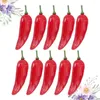 Декоративные цветы, 36 шт., модель красного перца чили, имитация маленького перца, поддельные овощи, домашний декор для мебели