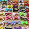 100pcs lot New Handmade Pet Products Dog Grooming Bows Dog Hair Accessories Pet Hair Tie Dog Bow Hairs rubber bands whole196L