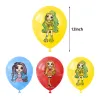 Calligraphy Rainbow High Doll Birthday Party Decoration Princess Girl Rainbow Doll Balloon Tableware Banner Party Supplise Kids Toys