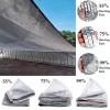 NETS utomhus 55 ~ 99% anti UV Ny aluminiumfolie Sunshade Net Garden Plant Cover Sun Shade Sail Gazebo Tält Sun Shelter Shading Awisings