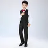 Set di abbigliamento Abito formale per bambini Set da indossare per concorso di recitazione di poesia Camicia con colletto rovesciato Gilet per bambini