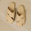Slippers Women Fashion Baotou Half For Women's Summer Outwear Retro Flat Bottomed 43 Sandals Dames Muiltjes