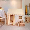 Toy Tents Korean INS Childrens Tent Indoor Game House Princess Castle Baby House Toy Boys and Girls Bed Divine Tool L240313