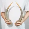 Decorative Figurines Gorgeous Pair Of Genuine Ox Horns Beautifully Hand-Crafted And Polished For Displaying In Your Home