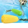 Uchwyty 1PCS Corn Corkrush Strush Dog Zabawki Puppy Puppy Squeaker Guma wykałaczka opieka dentystyczna czyszczenie interaktywne gry Pet Pet Pet Molar