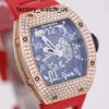 Часы с турбийоном Механизмы Часы RM Watch Rm010 Мужские часы серии из 18-каратного розового золота с бриллиантовым указателем даты Автоматические механические часы Swiss World Luxury Back