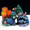 Украшения для аквариума Искусственные коралловые украшения Смола Аквариум Ландшафтный декор Скрытие горной пещеры Бетта-рыбка Убежище Рок Коралловый риф