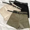 Kvinnors shorts shorts kvinnor sommar vintage minimalistisk orolig safari stil chic slits design hög midja streetwear college amerikansk bfl24313