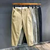 Herenbroek Casual Slim Fit Klein Recht Bijgesneden Cargo Zomer Losse elastische taille Effen Negen Punt