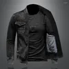 Men's Jackets 2024 High-quality Corduroy Baseball Jacket Denim Top Fashion Retro Collar Embroidered Slim