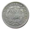 US Liberty Saited Dime 1860 P S Craft Silver Platedコピーコイン金属製造工場250U