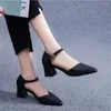Scarpe eleganti Sapatos Femininas Moda donna Beige Tacco quadrato Cinturino con fibbia Alta qualità Lady Classic Primavera Autunno Pompe da ufficio C1209