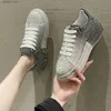 Chaussures habillées Bottes couleur chaussures de sport à semelles à la mode pour au printemps et à l'automne 2023 nouveau diamant fait à la main décontracté petit blanc InstagraH240313