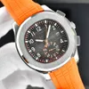 Klassiska orange klockor män gummi automatiska klockor hög kvalitet 5968 serie 42mm mekaniska armbandsur klassisk urtavla med safir lux 7343
