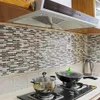 Adesivi murali 4 pezzi Decorazioni per la casa 3D Modello di piastrelle Cucina Backsplash Murale Decalcomanie12253