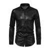 Men's Casual Shirts Snakeskin Bronzing Printed Shirt Spring And Autumn Lapel Long-sleeved Single-breasted Slim Club Wear