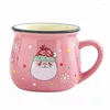 Kubki ceramiczne świąteczne morskie kubki kreskówka kreskówka kawy Santa Cup do biura domowy pieczenie deser śniadanie