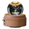 Kryształowa muzyka muzyczna Crystal Ball Rotacyjny musicalu z projekcją LED światła 220331227y