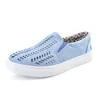 Casual Shoes Fad Nice Women Solid Color Large Size Flat With Hollow Round Canvas 35-42 Slip On