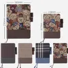 Fromthenon Fabric Cover Notebook Grid Lined Blank Paper Journals A5A6 Japanese Hobo Planner Diary notepad Stationery 240311