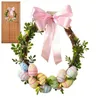 Decorative Flowers Easter Flower Wreath Hanging Rattan Dan Pendant Simulation Sunflower Layout Scene Party For Home Door Decoration