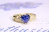 Cluster Rings SFL2024 Sapphire Ring Real Pure 18K Sri Lanka Royal Blue Gemstones 1.87ct Diamonds Stones Female