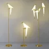 Nordic bird floor lamp Creative Acrylic Thousand Paper Cranes stand Floor lamp For Home Decor Gold for living room standing238Z