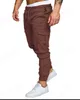 Men's Pants Men High Elastic Cargo Summer Spring Lace Up Drawstring Pocket Harem Stretch Full Trousers BSD-8811