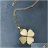 Chaînes DIY Bijoux faits à la main Accessoires Rétro Trois-Nsional Heart-Like Trèfle à quatre feuilles Mtilayer Po Box Cadre Pendentif Drop Livraison Dhiru