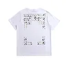 Mens Camisetas Designer Camiseta Luxo Offes Carta Imprimir Roupas Camisas Brancas Mulheres Soltas Manga Curta Tees Homem Casual Camisa de Algodão Moletom Off Homens Camisetas