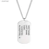 Other Military Army Tactical Personalized Bar US Dog Tag Necklace Soldier Name Chain Custom War Gift For Man Stainless Steel JewelryL242313