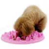 Alimentazione per cani da compagnia Piatto per alimenti Ciotola Alimentatore lento Puzzle Antisoffocamento Cucciolo in silicone Piatto per alimentazione lenta per cani di piccola taglia media Gatti