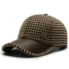 2024 preto marrom houndstooth bonés de beisebol para homens mulheres retro estilo britânico chapéu xadrez verão boné de caminhoneiro gorras hombre 240312