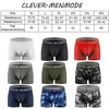 Mutande CLEVER-MENMODE Boxer sexy da uomo con imbottitura push up rimovibile di BuBack che migliora il sollevatore mutandine con foro d'aria traspirante intimo